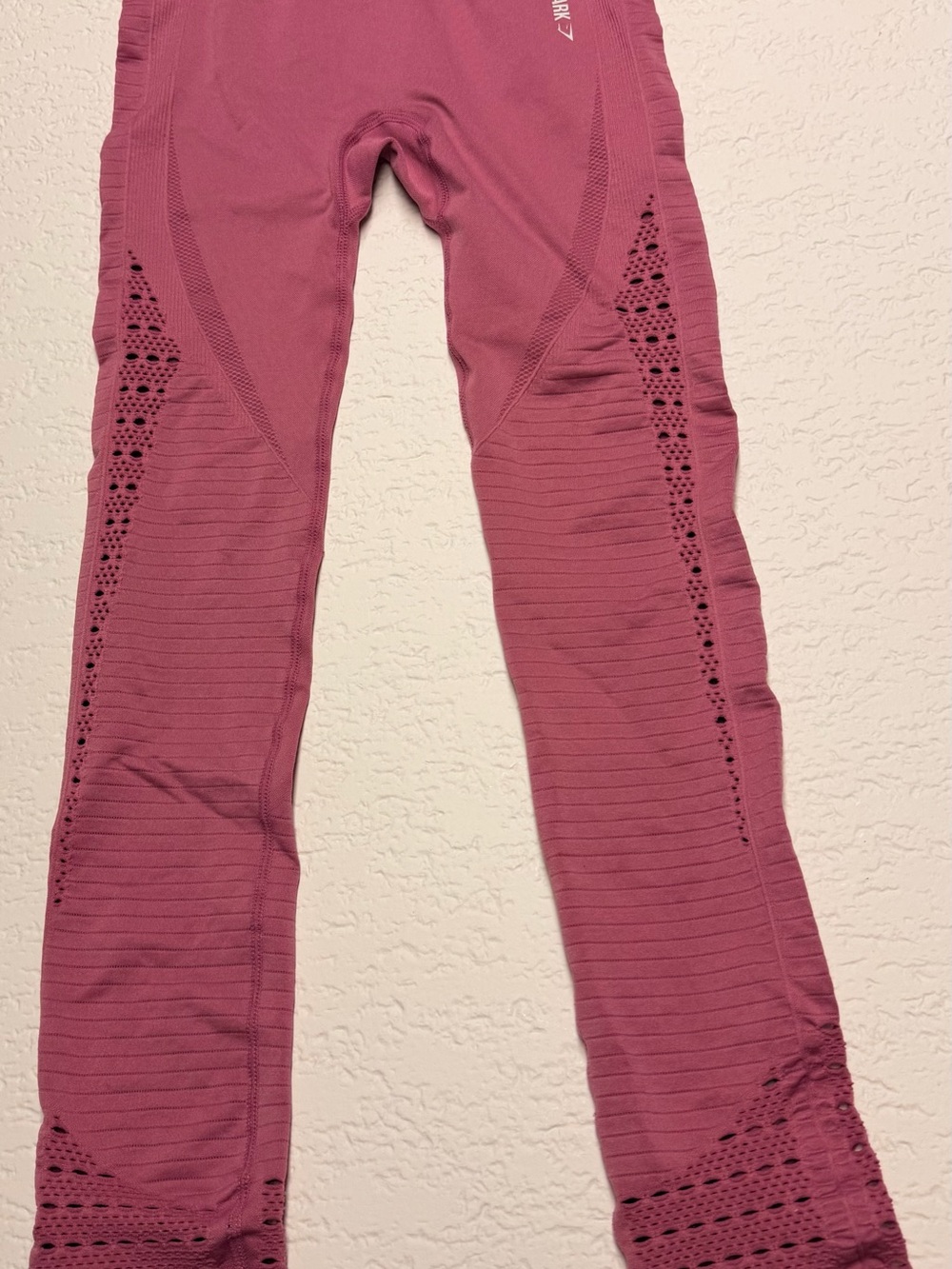 Gymshark Seamless Ribbed Leggings in Dusty Rose